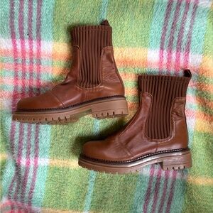 Anthropologie Leather Ankle Boots